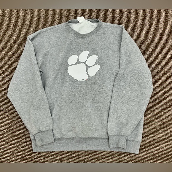 #1990s Vintage Men's XL Champion Clemson Tigers Embroidered Paw Sweatshirt - Picture 2 of 11